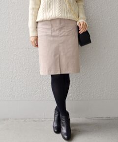 SHIPS / シップス ミニ・ひざ丈スカート | コーデュロイタイトスカート
