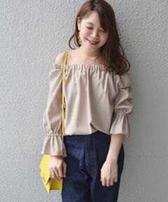SHIPS / シップス シャツ・ブラウス | ギャザーネックゴムブラウス◆