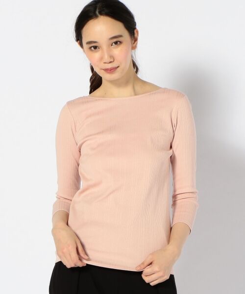 SHIPS / シップス カットソー | コットンリブプルオーバー(ピンク系)