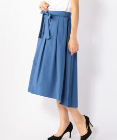 SHIPS / シップス ミニ・ひざ丈スカート | イレギュラーヘムタックスカート