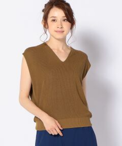 SHIPS / シップス ニット・セーター | Vネックノースリーブ