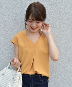 SHIPS / シップス シャツ・ブラウス | 重ねタックVネックブラウス◆