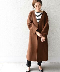 SHIPS / シップス その他アウター | Prefer SHIPS:ブークレノーカラーロングコート◆