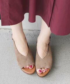 SHIPS / シップス サンダル | ENESS:Vカットウエッジサンダル◇