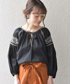 SHIPS / シップス シャツ・ブラウス | エンブロイダリークロスプルオーバー◇