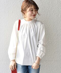 SHIPS / シップス シャツ・ブラウス | レースコンビハイネックブラウス◆