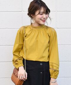 SHIPS / シップス シャツ・ブラウス | レースコンビハイネックブラウス◆