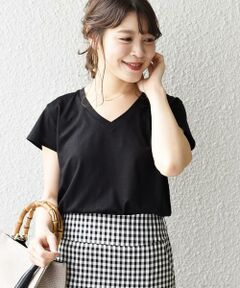 SHIPS / シップス カットソー | コットンレーヨンVネックTシャツ◇