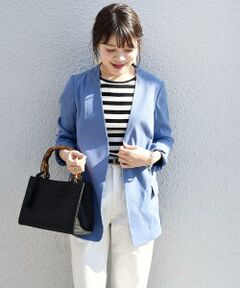 SHIPS / シップス テーラードジャケット | リネンレーヨン羽織りジャケット