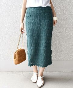 SHIPS / シップス ロング・マキシ丈スカート | Prefer SHIPS: レースニットソースカート