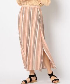 SHIPS / シップス ロング・マキシ丈スカート | ラメストライプギャザースカート