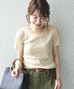 SHIPS / シップス カットソー | リブクルーネックTee
