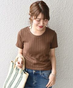SHIPS / シップス カットソー | リブクルーネックTee