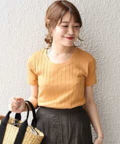 SHIPS / シップス カットソー | リブクルーネックTee