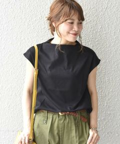 SHIPS / シップス カットソー | ボトルネックフレンチスリーブプルオーバー