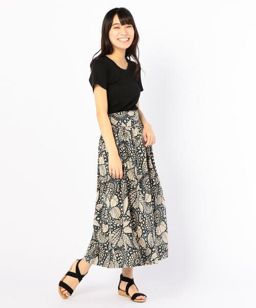 soie:コットンバティックプリントスカート