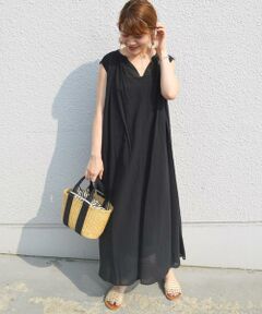 SHIPS / シップス ロング・マキシ丈ワンピース | ノースリーブワンピース
