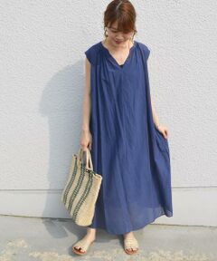 SHIPS / シップス ロング・マキシ丈ワンピース | ノースリーブワンピース