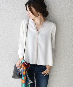 SHIPS / シップス シャツ・ブラウス | ハイショクVネックブラウス