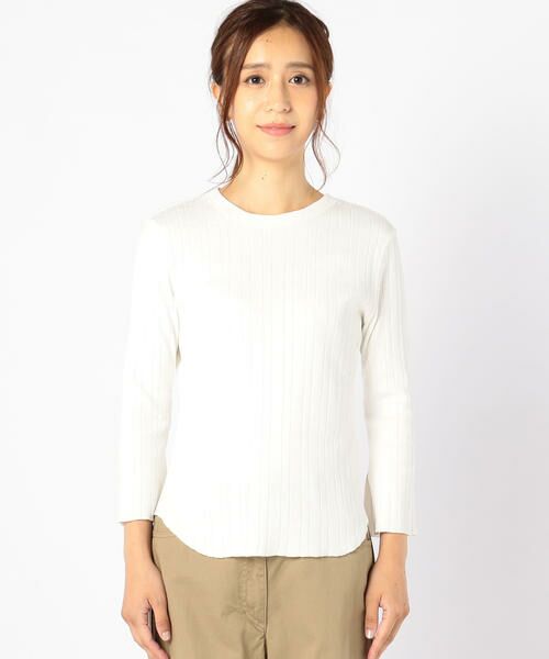 SHIPS for women / シップスウィメン カットソー | PrimaryNavyLabel:バックスリットクルーネックプルオーバー | 詳細2