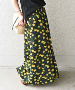 SHIPS for women / シップスウィメン ロング・マキシ丈スカート | フラワープリントマキシスカート◆