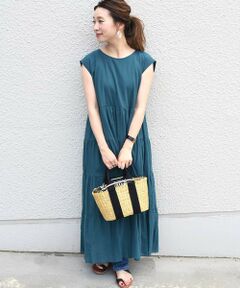 SHIPS / シップス ロング・マキシ丈ワンピース | フレンチスリーブロングワンピース