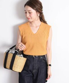 SHIPS / シップス ニット・セーター | 透かしノースリーブニットプルオーバー