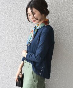 SHIPS / シップス カットソー | バックＶサイドボタンプルオーバー◇