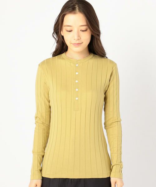 SHIPS for women / シップスウィメン カットソー | YOUNG&OLSEN:【SHIPS別注】ヘンリーネックカットソー | 詳細1