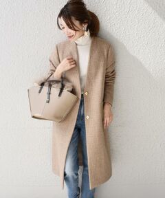 SHIPS / シップス その他アウター | チェックノーラペルコート◇