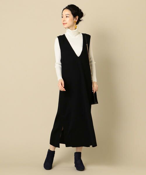 【セール】 PrimaryNavyLabel:ノースリーブVネックワンピース （ロング・マキシ丈ワンピース）｜SHIPS for women