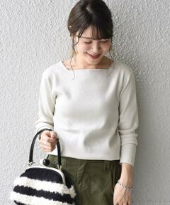 SHIPS / シップス ニット・セーター | スクエアネックラメプルオーバー◆