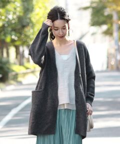 SHIPS for women / シップスウィメン カーディガン・ボレロ | 《予約》ヘアリーVネックカーディガン◆