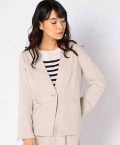 SHIPS / シップス ノーカラージャケット | ダブルクロスジャケット