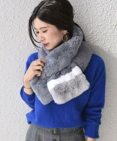 SHIPS / シップス マフラー・ショール・スヌード・ストール | フェイクレッキスラインマフラー◇