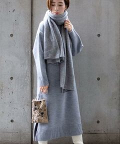 SHIPS / シップス ロング・マキシ丈ワンピース | Prefer SHIPS:スリットニットワンピース◇