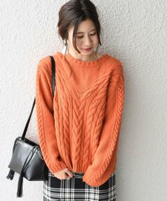 SHIPS / シップス ニット・セーター | ケーブルクルーネックプルオーバー