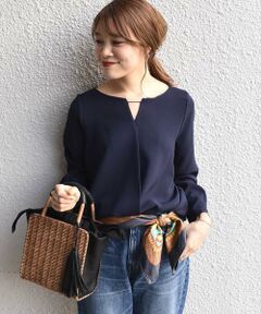 カシュクールブラウス navy