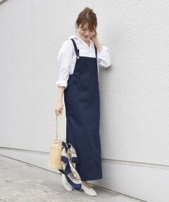 SHIPS / シップス ロング・マキシ丈ワンピース | 〈手洗い可能〉ジャンパースカート◇