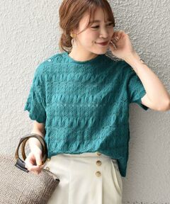 SHIPS / シップス カットソー | バルファスレースプルオーバー◇