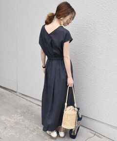 SHIPS / シップス ロング・マキシ丈ワンピース | 〈手洗い可能〉2WAYテレデランリネンVネックワンピース◇
