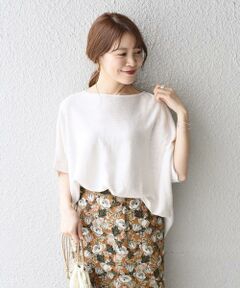 SHIPS / シップス ニット・セーター | 〈手洗い可能〉シルクリネンドルマンスリーブプルオーバー◇