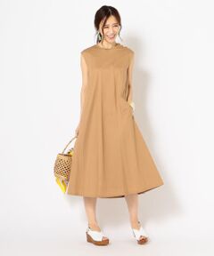 SHIPS / シップス ミニ丈・ひざ丈ワンピース | ショルダーボタンノースリーブワンピース ◇