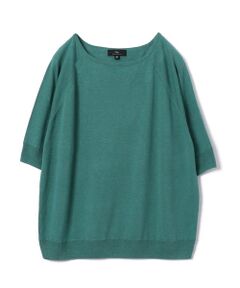 SHIPS / シップス ニット・セーター | PrimaryNavyLabel:シルクリネンクルーネックドルマンプルオーバー