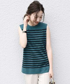 SHIPS / シップス ニット・セーター | ウォッシャブルノースリーブボーダープルオーバー◇