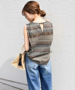 SHIPS / シップス シャツ・ブラウス | 〈手洗い可能〉ストライププリントノースリーブブラウス◇