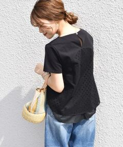 SHIPS / シップス カットソー | バックレースショートスリーブプルオーバー