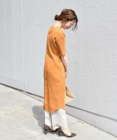 SHIPS / シップス ミニ丈・ひざ丈ワンピース | ギャラクシーリブスナップワンピース