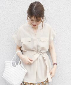 SHIPS / シップス シャツ・ブラウス | キュプラコットンサファリブラウス