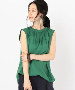 SHIPS / シップス シャツ・ブラウス | ギャザーネックノースリーブブラウス
